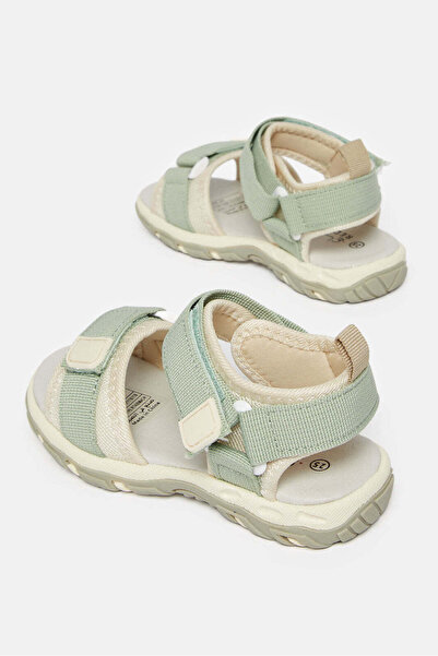 REDTAG Infant Boys Green And Beige Textured Sandals