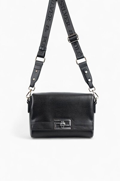 Silver Polo SP1257 Kadın Çapraz Çanta Düz Siyah