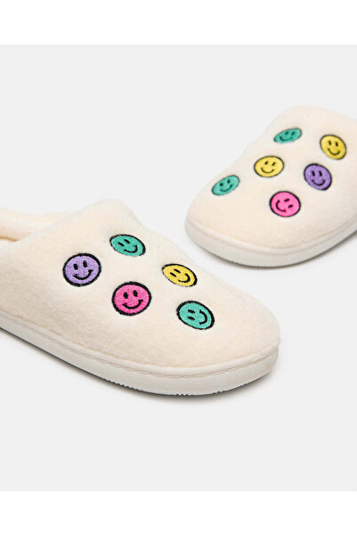 REDTAG Senior Girls White Emoji Slipper
