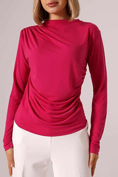 Sabr بلوزة ساندي تيولر فستان بتجاعيد مجمّعة – مريحة وأنيقة