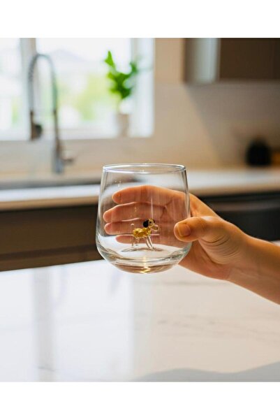 Arsglass كأس زجاجي مصنوع يدويًا من زجاج مورانو على شكل كلب، قطعة واحدة