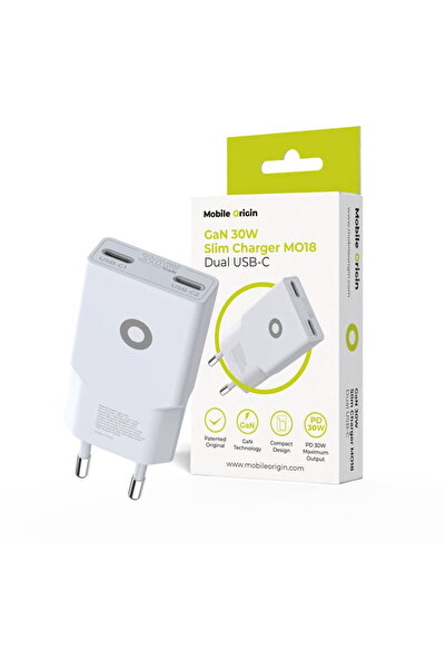 Mobile Origin MO-GAN30W-MO18 Slim 2x USB-C PD 30W Alb