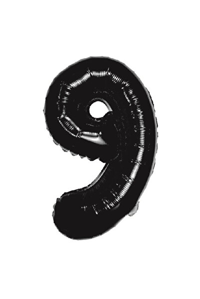 Mirific Party Balon petrecere, folie metalică neagră, 100 cm, numărul 9
