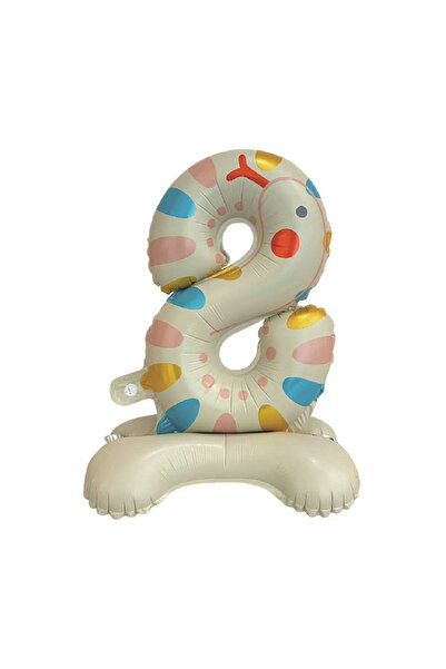 Mirific Party Balon folie petrecere, multicolor, 57×40 cm, șarpe, numărul 8
