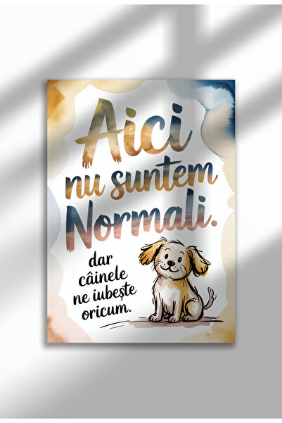 21mxm Unframed Dog Quote Canvas Poster in Romanian - Digital Print - Cainele ...