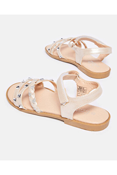 REDTAG Senior Girls Gold Stud Sandal