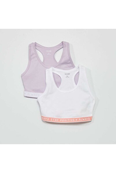 KİABİ Pack of 2 sports bras WHITE