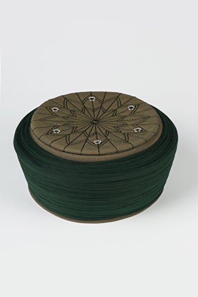 Sarıkhane Student Yarn - Green Fabric - Green Headscarf - Plain Wrap - Bird's...