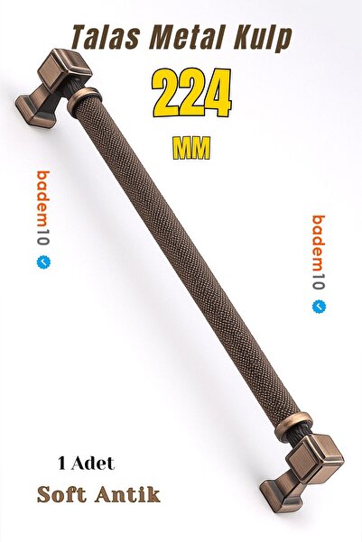 Badem10 Talas 224 mm Serrated Soft Antique Metal Handle Cover Handle Durable Handles Furniture Drawer Cabinet
