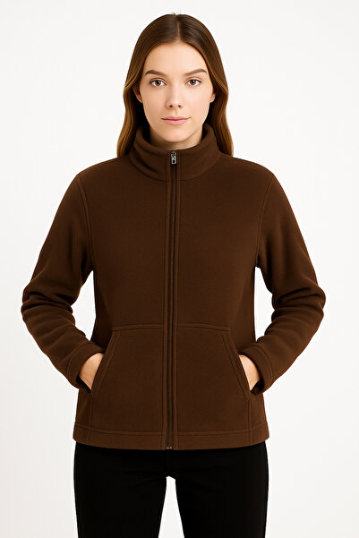 KaeLaurean Unisex καφέ ζακέτα με φερμουάρ, αντιπυρική, που δεν συρρικνώνεται, κρύα, ανθεκτική στο κρύο