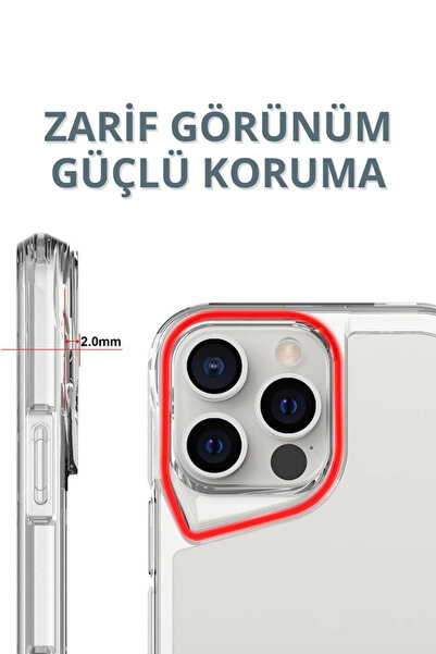 Evax iPhone 14 Pro Compatible Airbag Corner Protection Hard Back Soft Edges Thick Silicone Case