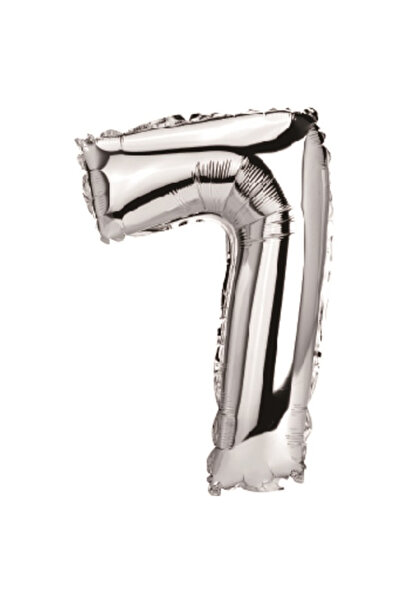 Mirific Party Party balloon, silver metallic foil, 100 cm, number 7