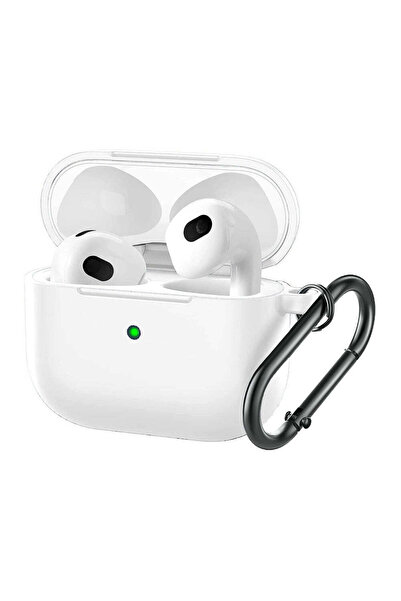 Casey Studios Husa AirPods Generatia 3, din Silicon Moale, cu Breloc Carabina...