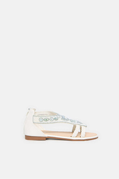 REDTAG صندل أبيض مزين بالماس للبنات