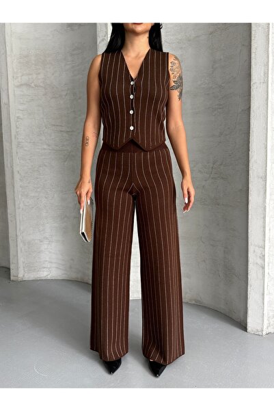 erki triko Classic Vest Trousers Bottom-Top Knitwear Set