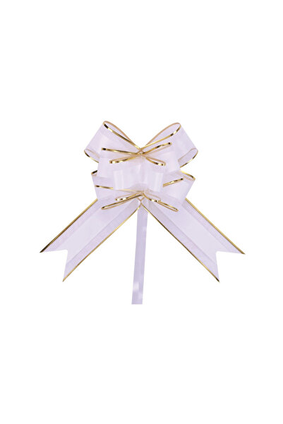 Mirific Party Fundă cadou albă și aurie, 16 cm, 10 buc.