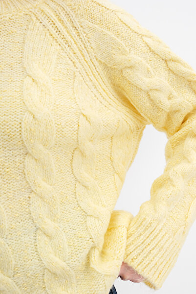 Addax Hair Braided Knitwear Sweater K2485