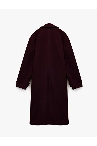 Koton Long Sleeve Pocket Buttoned Double Breasted Long Cashmere Coat