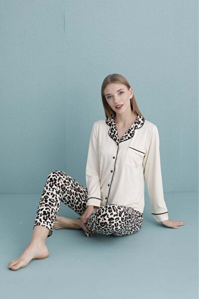 Mihra 50904R576 Front Buttoned Pajama Set