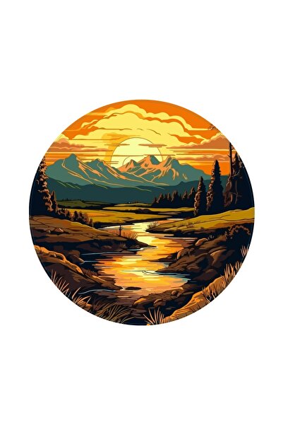 4Decor Autocolant decorativ – Apus de soare, 57 x 57 cm