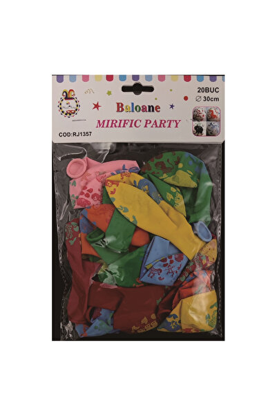 Mirific Party Baloane latex pentru petrecere, multicolore, animale din junglă, 30 cm, 20 buc