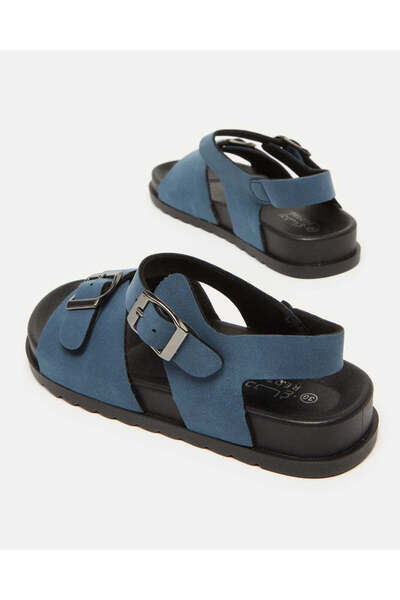 REDTAG Boys Plain Navy Comfort Sandals