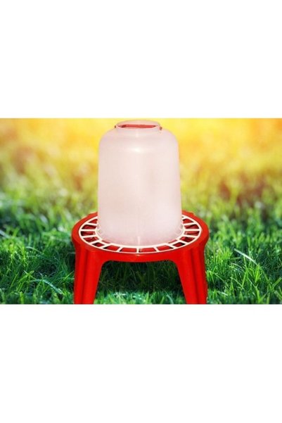 FAKİROĞLU PLASTİK K-V Farm 15 kg Pedestal Feeding Holder 12 Liter Pedestal Water Bottle (Blue) Will Be Sent Together