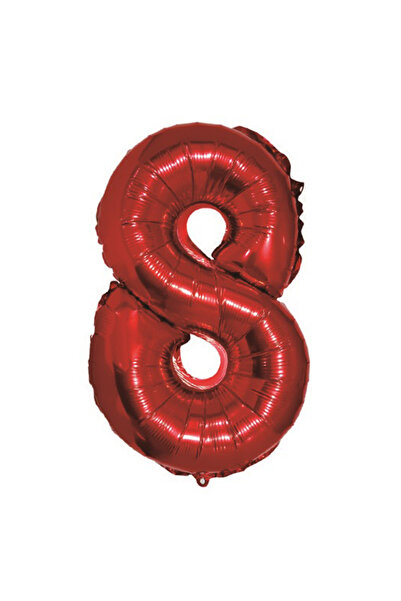 Mirific Party Balon petrecere, folie metalică roșie, 100 cm, numărul 8