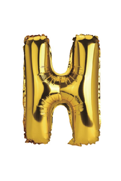 Mirific Party Balon petrecere, folie metalizată aurie, 80 cm, litera H