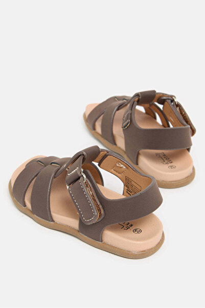 REDTAG Infant Boys Brown Backstrap Sandals