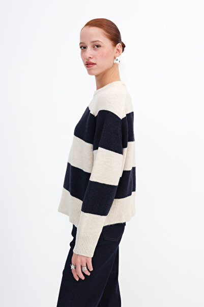 Addax Striped Knitwear Sweater K3520