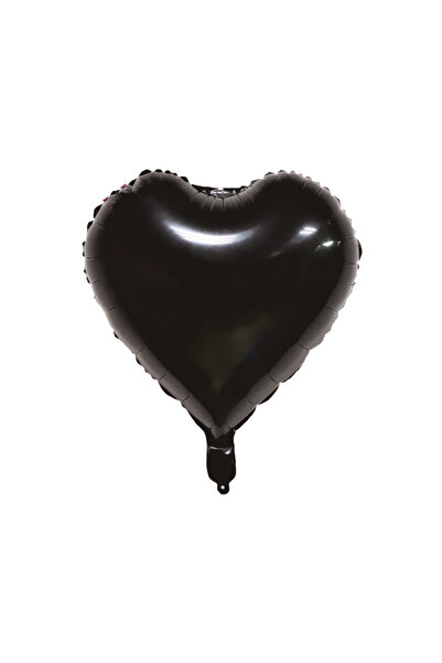 Mirific Party Balon petrecere, folie metalică, negru, 45 cm, inimă