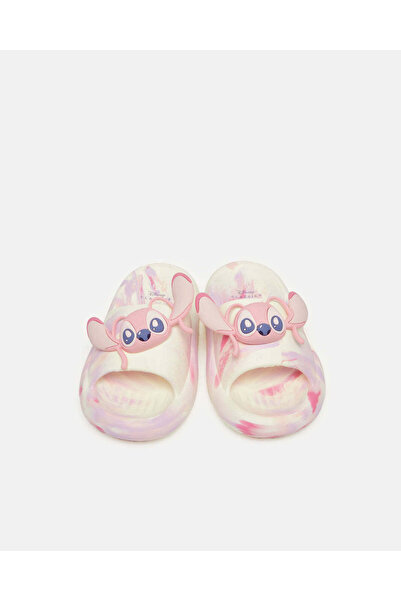 REDTAG Girls White And Pink Stitch Slide