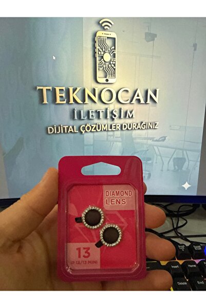 TEKNO İphone 13 / 13 Mini Taşlı kamera koruma