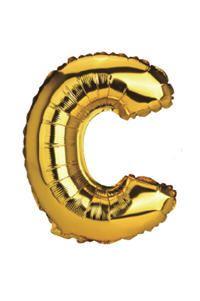 Mirific Party Balon folie petrecere, auriu, 40 cm, litera C