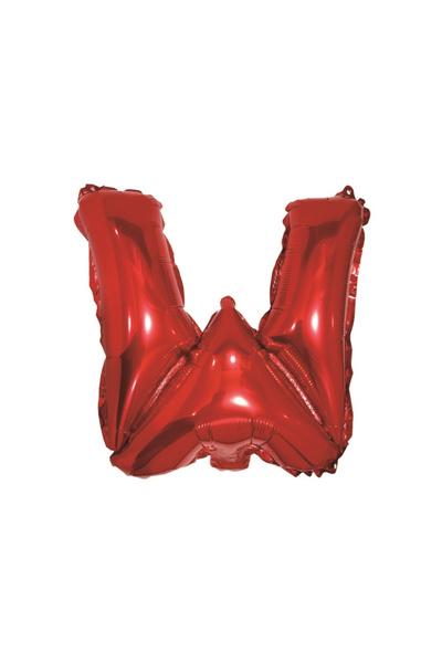 Mirific Party Party balloon, metallic foil red, 40 cm, letter W