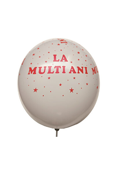 Mirific Party Party latex balloons, white and red, star 'Happy Birthday', 30 cm, 20 pcs