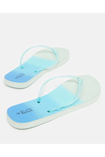 REDTAG Women Blue Embellished Flip Flop