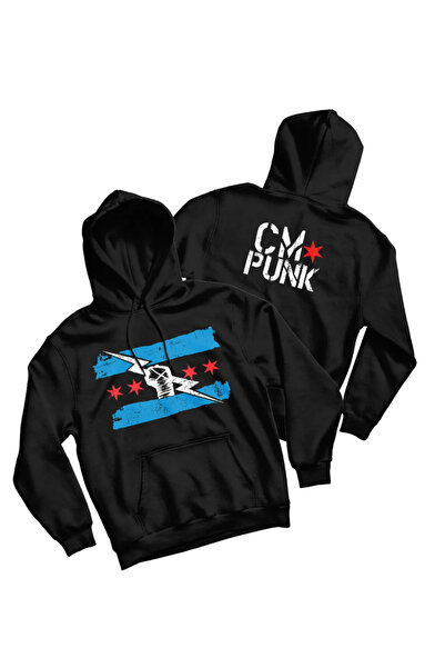 venüsdijital CM Punk - Най-добрият в света, суитшърт с качулка и три ленти