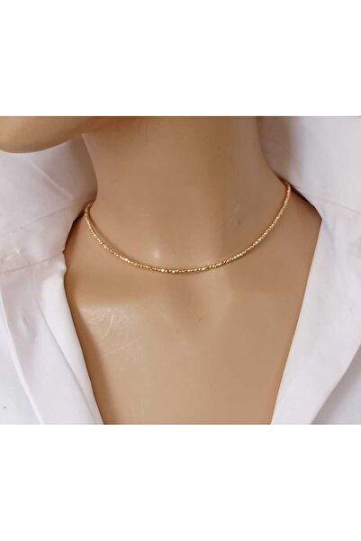 shop Nova Minimal Kristal Tekli Renk Seçenekli Choker Kolye Uniseks Tasarım