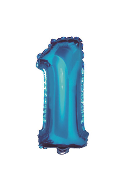 Mirific Party Balon petrecere, folie metalizată albastră, 100 cm, cifră 1