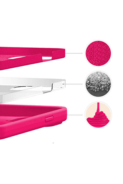 Casey Studios Husa Soft Silicone iPhone 13, Microfibra in Interior, de Protectie, Slim, Fuchsia