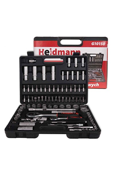 GEKO TRUSA DE SCULE CU TUBULARE SI CLICHETI 1/4 1/2 94 PIESE HEIDMANN