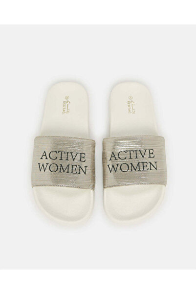 REDTAG Women Grey Printed Slide