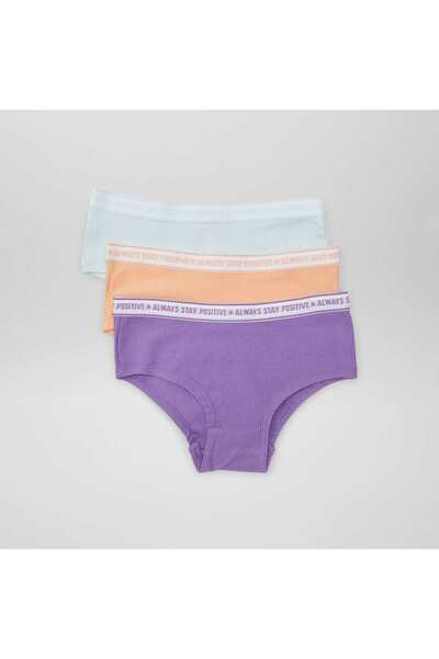 KİABİ مجموعة من 3 شورتات قصيرة من القماش المحبوك للأولاد باللون الأرجواني