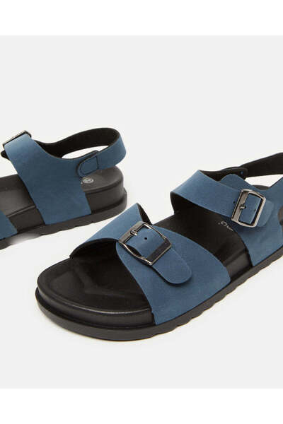 REDTAG Boys Plain Navy Comfort Sandals