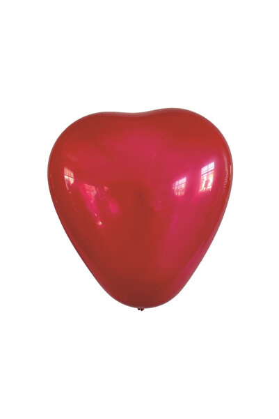 Mirific Party Latex party balloon, red, 25 cm, heart, 8 pcs