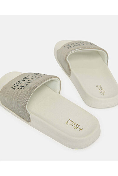 REDTAG Women Grey Printed Slide