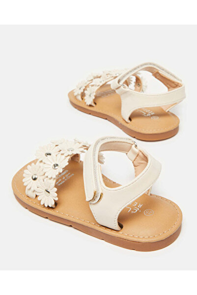 REDTAG Girls Beige Floral Sandal