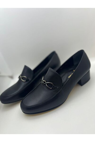 VEYİS USTA Thick Heeled Casual Stylish Genuine Leather